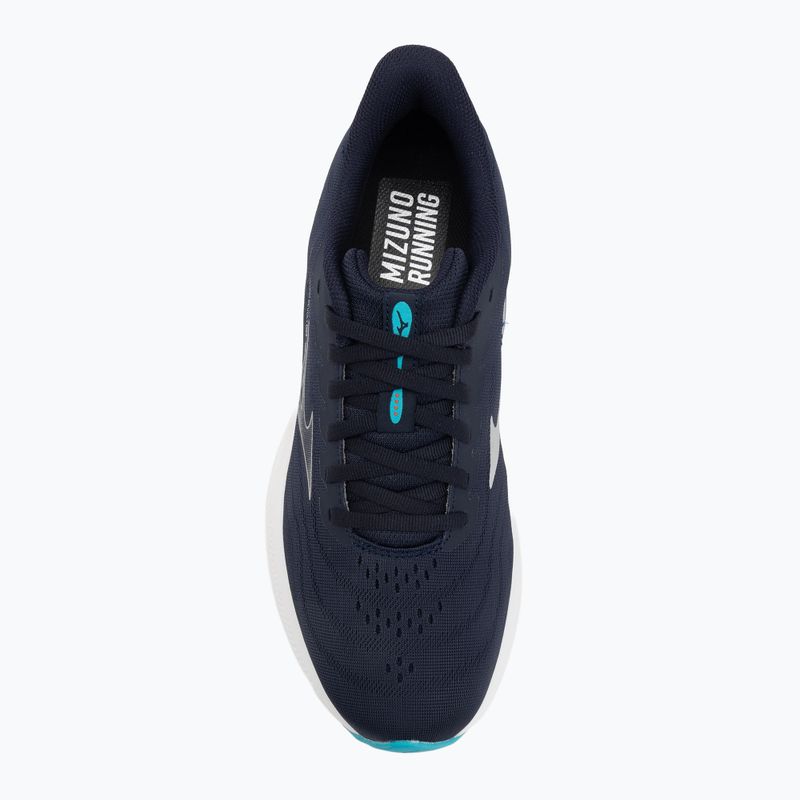 Mizuno Revolt 4 baritone blau/silber/capri bre Herren Laufschuhe 5