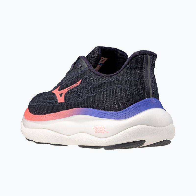 Damen Laufschuhe Mizuno Wave Sky 9 odyssey grau/striking coral/iris bloom 5