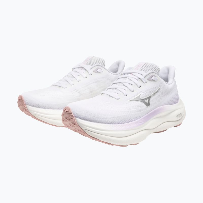 Damen Laufschuhe Mizuno Wave Sky 9 weiß/silber/orchid petal 8