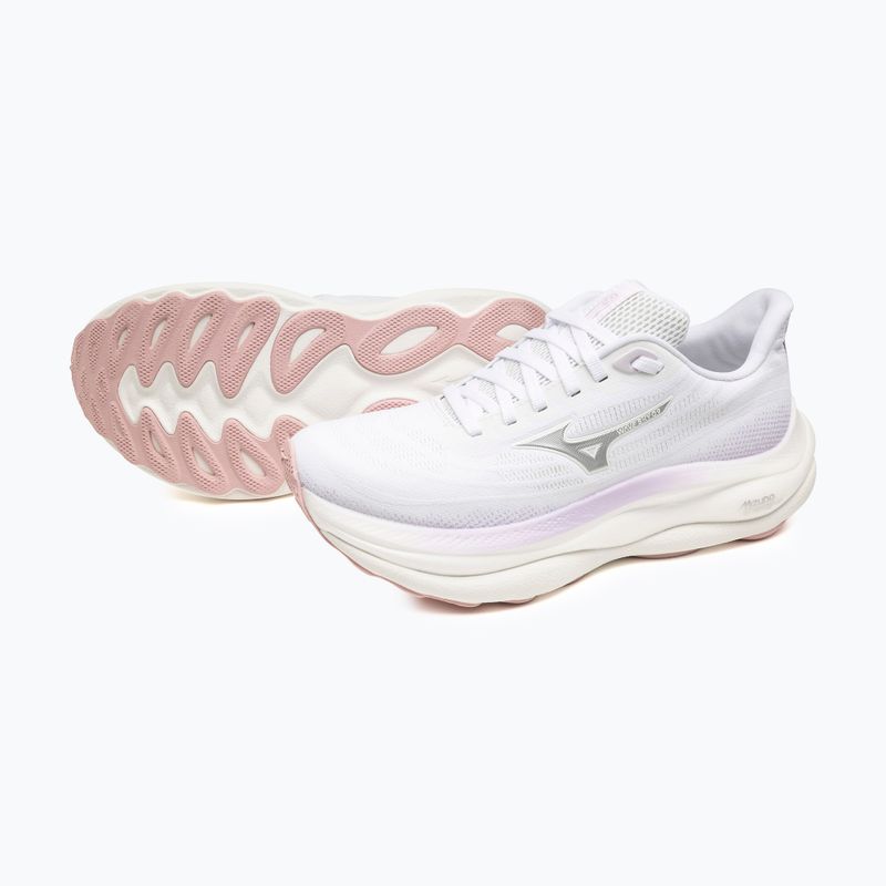Damen Laufschuhe Mizuno Wave Sky 9 weiß/silber/orchid petal 9