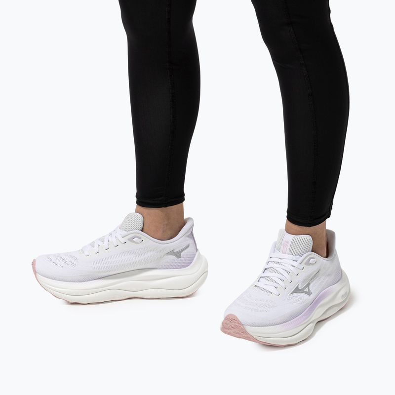 Damen Laufschuhe Mizuno Wave Sky 9 weiß/silber/orchid petal 10