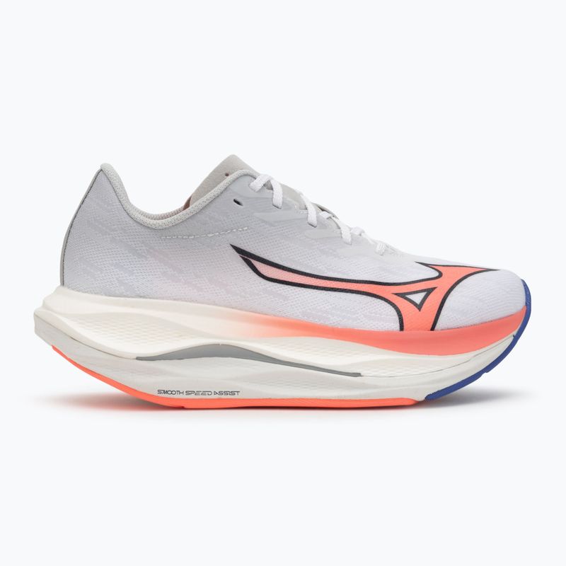 Damen Laufschuhe Mizuno Wave Rebellion Flash 3 weiß/striking coral/iris bloom 2