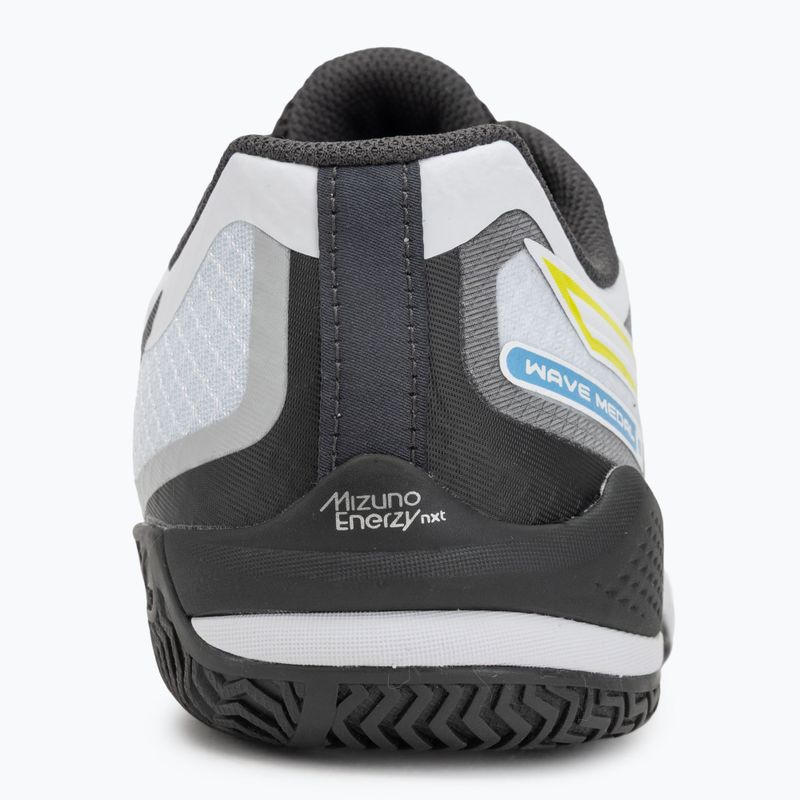 Tennisschuhe Mizuno Wave Medal 8 weiß/all aboard/schwarz sand 6