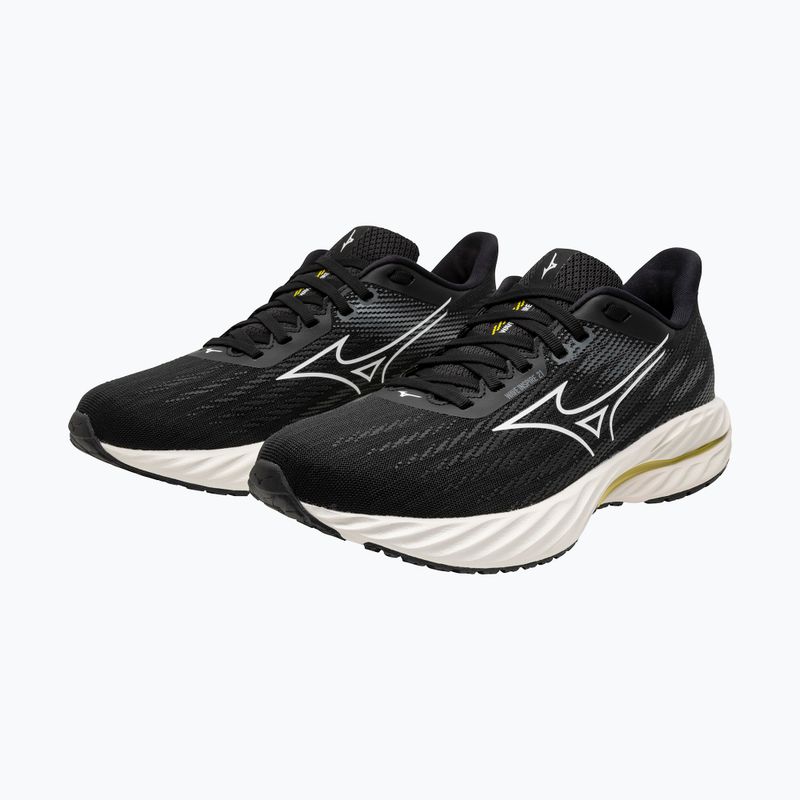 Damen Laufschuhe Mizuno Wave Inspire 21 schwarz/weiß/vibrant gelb 8
