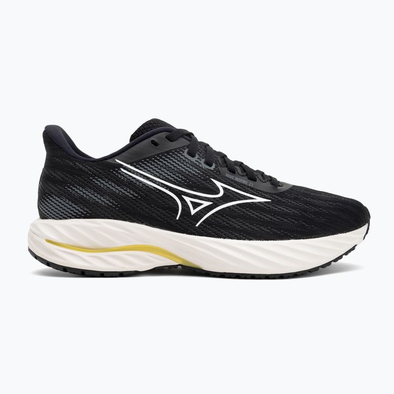 Damen Laufschuhe Mizuno Wave Inspire 21 schwarz/weiß/vibrant gelb 2