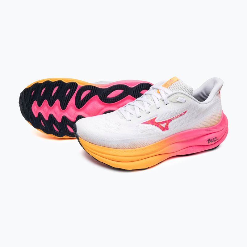 Mizuno Wave Sky 9 weiß/tang orange/pink tetra Laufschuh 9