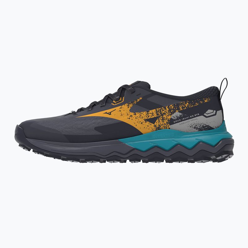 Herren Laufschuhe Mizuno Wave Ibuki 5 GTX odyssey grau/zitrus/bariton blau 8
