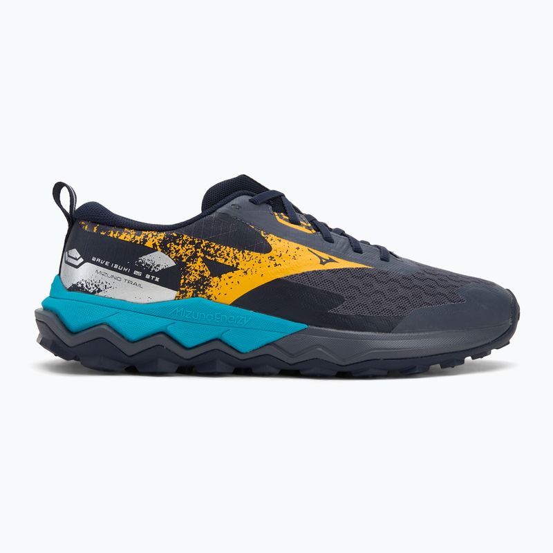 Herren Laufschuhe Mizuno Wave Ibuki 5 GTX odyssey grau/zitrus/bariton blau 2