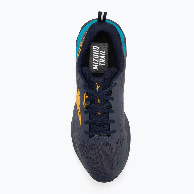 Herren Laufschuhe Mizuno Wave Ibuki 5 GTX odyssey grau/zitrus/bariton blau 5