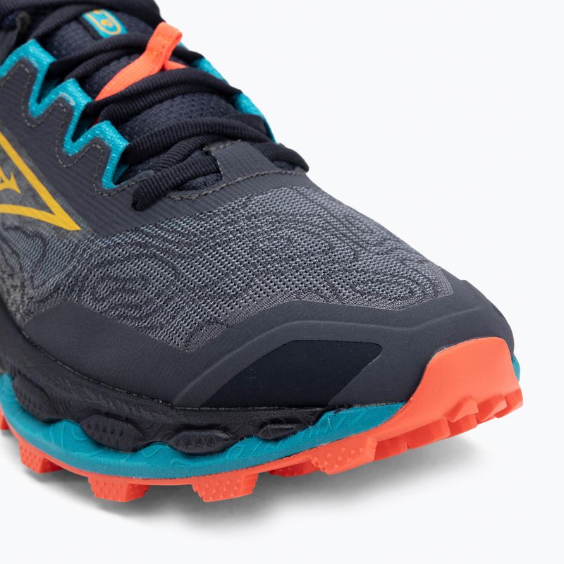 Herren Laufschuhe Mizuno Wave Mujin 11 odyssey grau/zitrus/feurige Koralle 2 7
