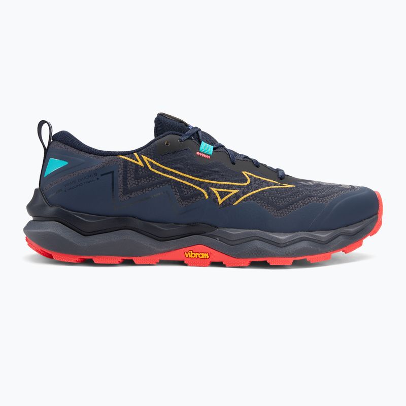 Herren Laufschuhe Mizuno Wave Daichi 9 baritone blau/zitrus/feurige Koralle 2 2