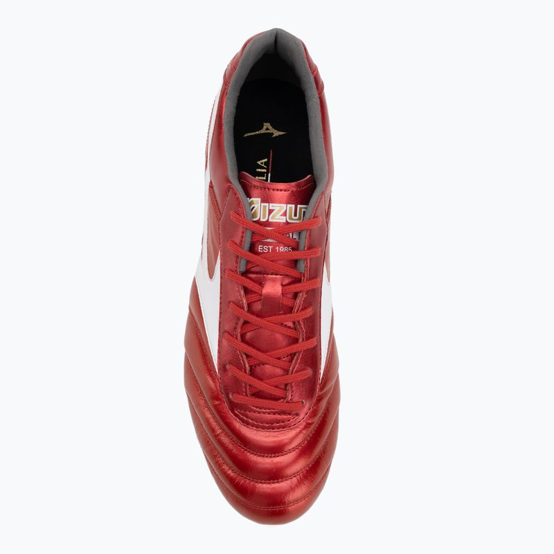 Mizuno Morelia II Elite FG Herren Fußballschuhe 40. rot/weiß/schwarz 5