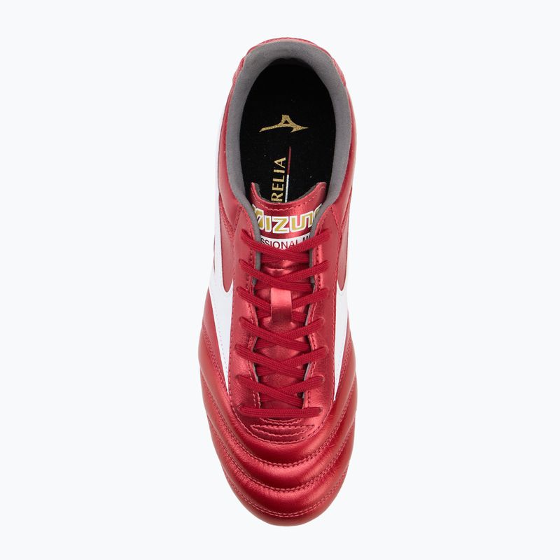 Mizuno Morelia II Pro FG Herren Fußballschuhe 40. rot/weiß/schwarz 5
