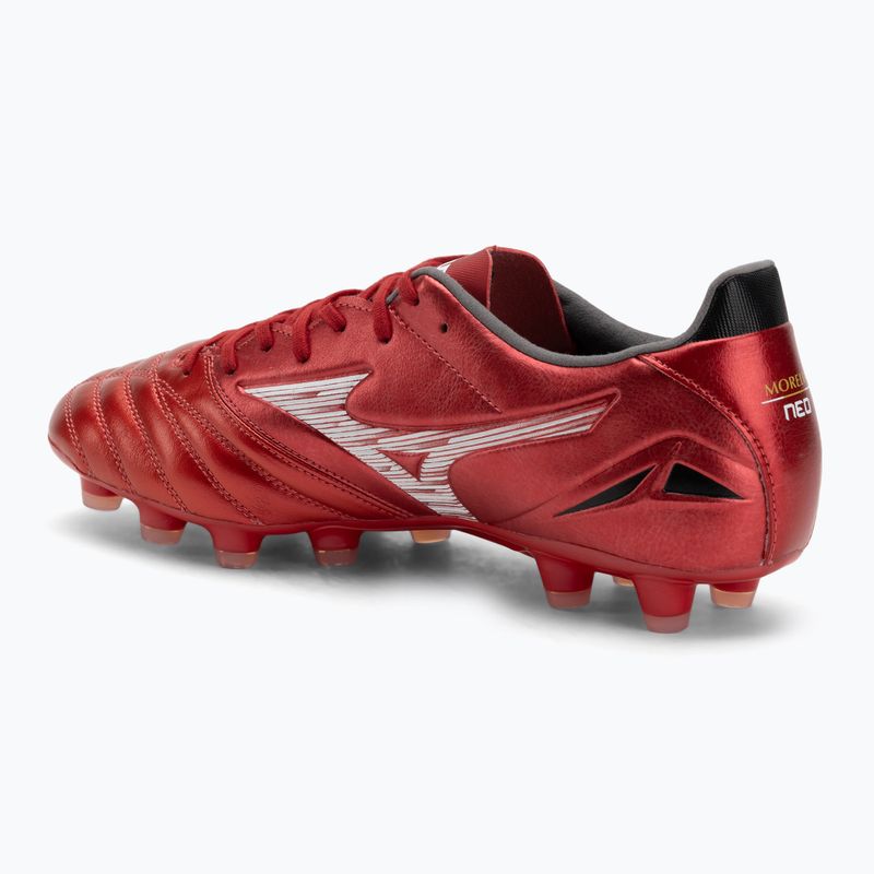 Herren Mizuno Morelia Neo IV Pro MD Fußballschuhe 40. rot/weiß/schwarz 3