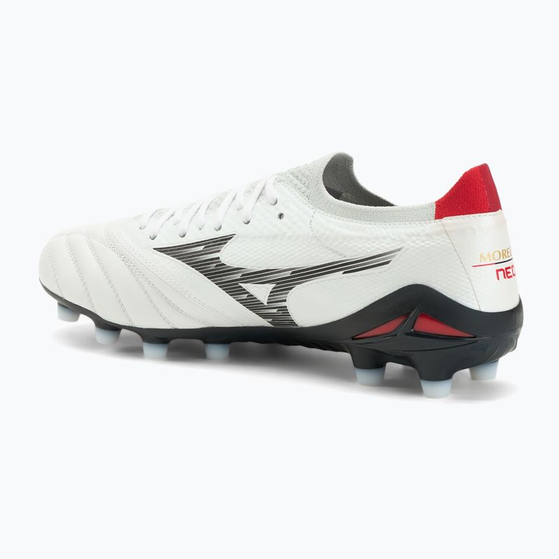 Herren-Fußballschuhe Mizuno Morelia Neo IV Β Elite MD White/Black/Chinese Red 3