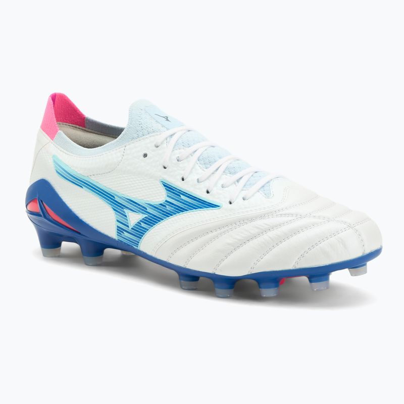 Herren Fußballschuhe Mizuno Morelia Neo IV Β Elite MD white/tanager turquoise/pink tetra