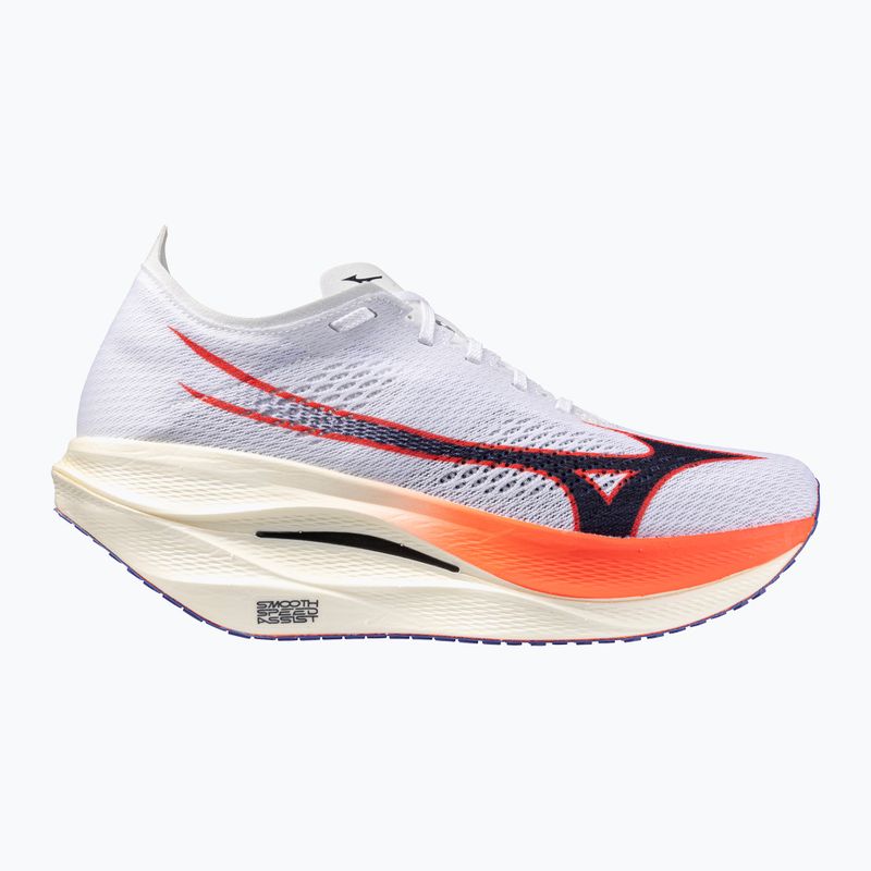 Mizuno Wave Rebellion Pro 3 Laufschuh weiß/baritonblau/feurig cora