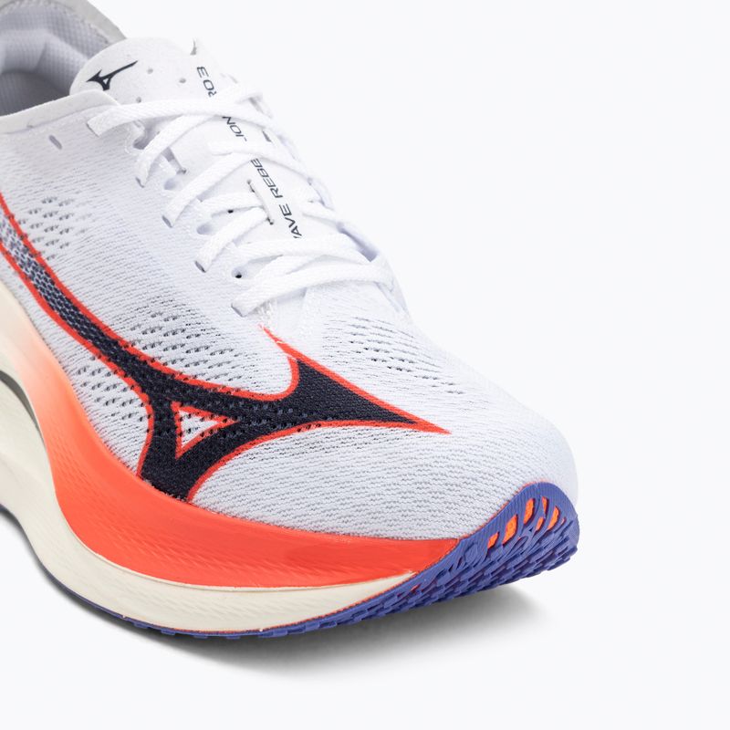Mizuno Wave Rebellion Pro 3 Laufschuh weiß/baritonblau/feurig cora 7