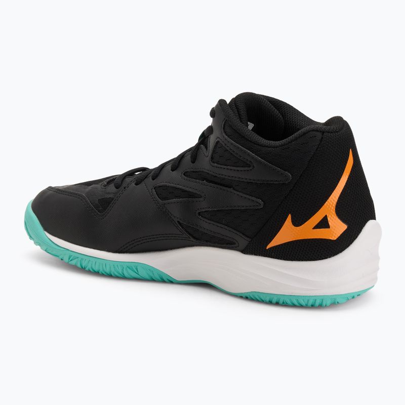 Mizuno Thunder Blade Z Mid Volleyballschuh schwarz/tangelo/eisgrün 3