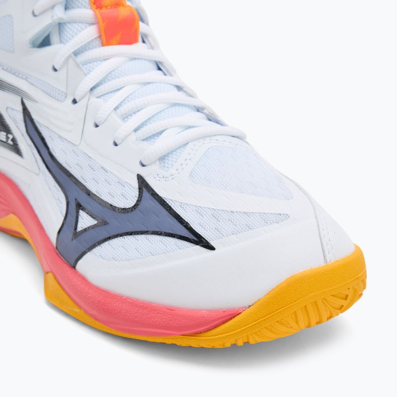 Mizuno Thunder Blade Z Mid weiß/feurige Koralle 2/Zitrus Volleyballschuh 7