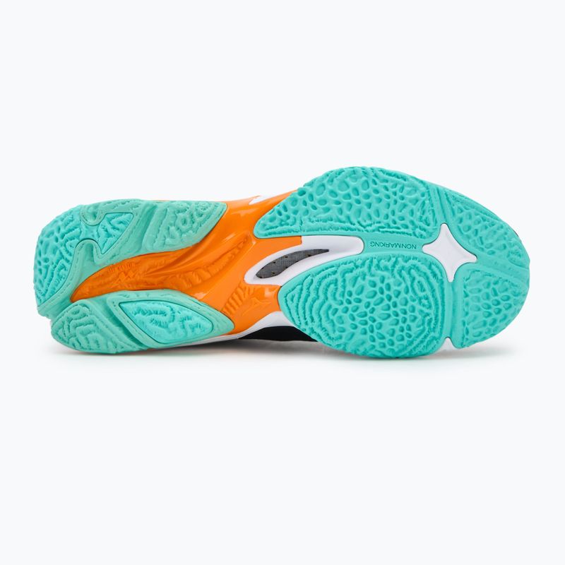 Mizuno Wave Lightning Z8 Volleyballschuhe schwarz/tangelo/eisgrün 4