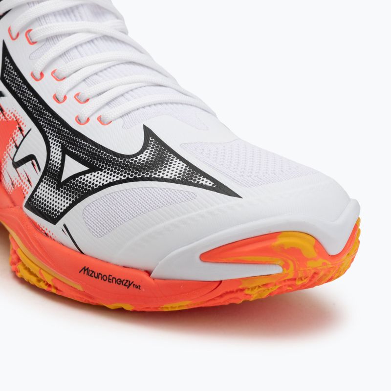 Mizuno Wave Lightning Neo 3 weiß/feurige Koralle 2/Zitrus Volleyballschuhe 7