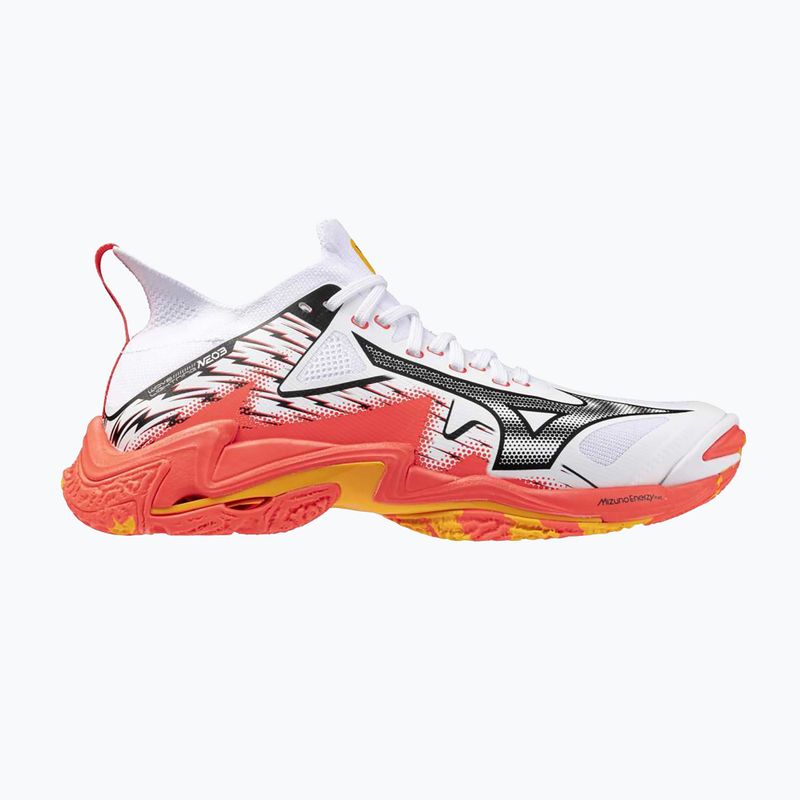 Mizuno Wave Lightning Neo 3 weiß/feurige Koralle 2/Zitrus Volleyballschuhe 8