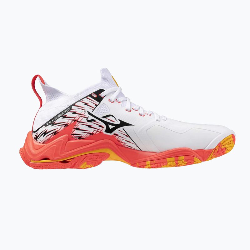 Mizuno Wave Lightning Neo 3 weiß/feurige Koralle 2/Zitrus Volleyballschuhe 9