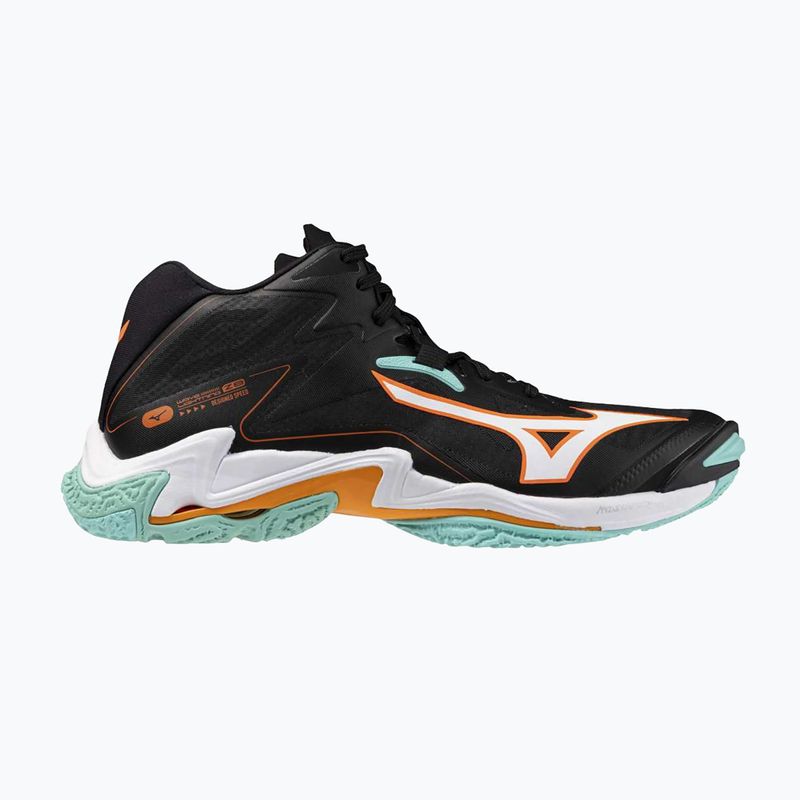 Mizuno Wave Lightning Z8 Mid Volleyballschuhe schwarz/tangelo/eisgrün