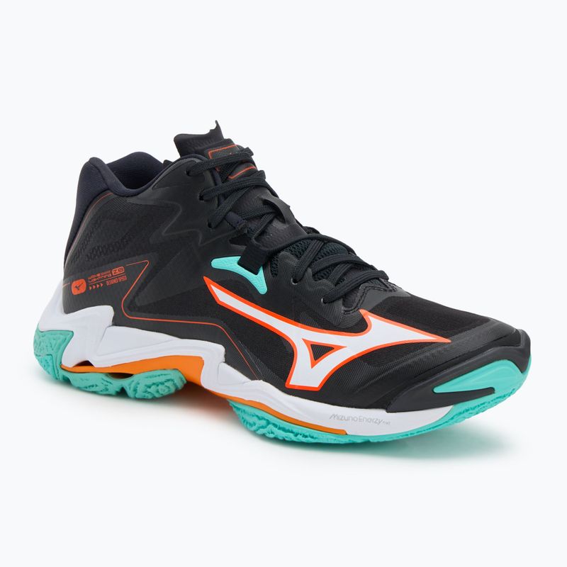 Mizuno Wave Lightning Z8 Mid Volleyballschuhe schwarz/tangelo/eisgrün