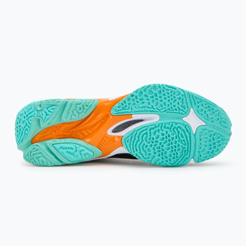 Mizuno Wave Lightning Z8 Mid Volleyballschuhe schwarz/tangelo/eisgrün 4