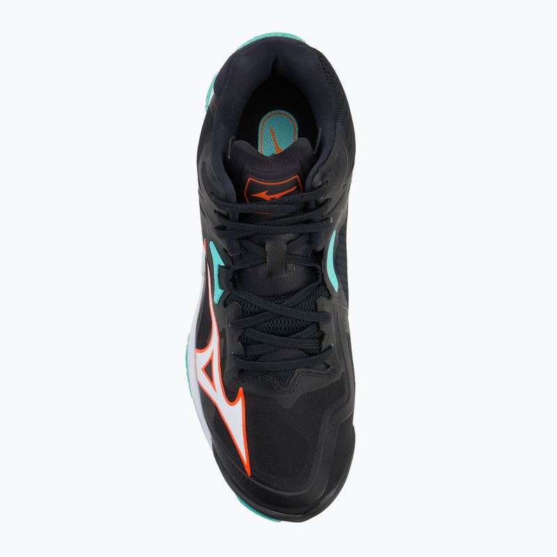 Mizuno Wave Lightning Z8 Mid Volleyballschuhe schwarz/tangelo/eisgrün 5