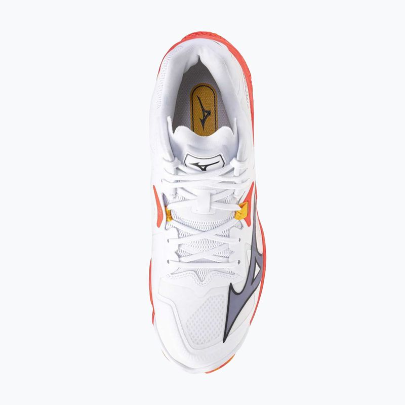 Mizuno Wave Lightning Z8 Mid weiß/feurige Koralle 2/Zitrus Volleyballschuhe 5