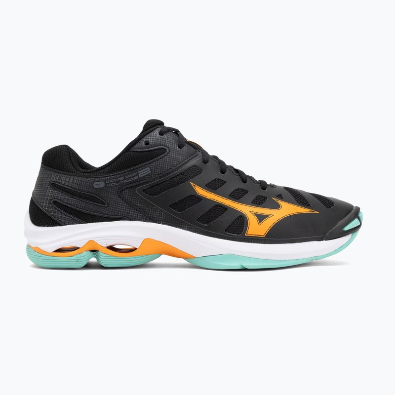 Mizuno Wave Voltage 2 Volleyballschuhe schwarz/tangelo/eisgrün 2