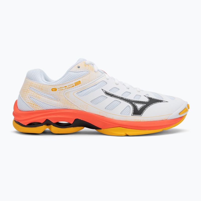 Volleyballschuhe Mizuno Wave Voltage 2 weiß/feurige Koralle 2/Zitrus 2