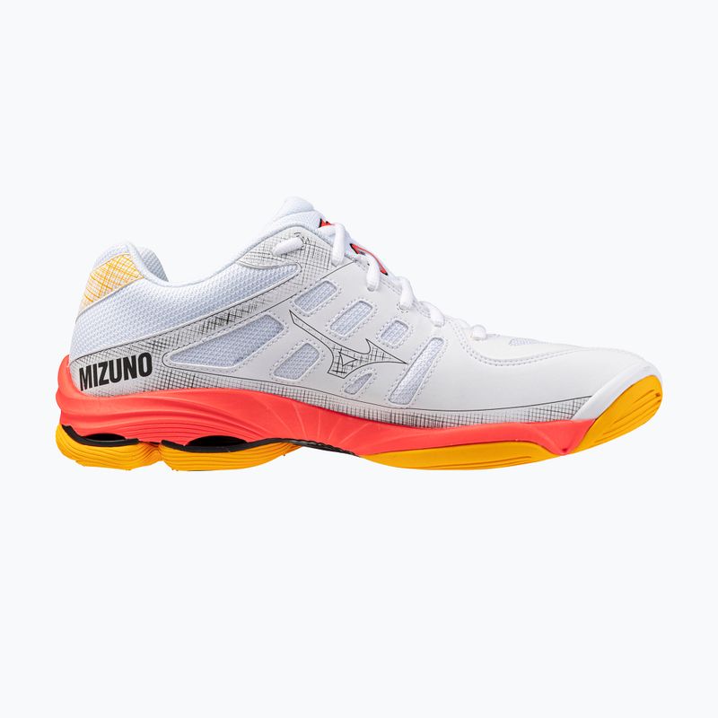 Volleyballschuhe Mizuno Wave Voltage 2 weiß/feurige Koralle 2/Zitrus 2