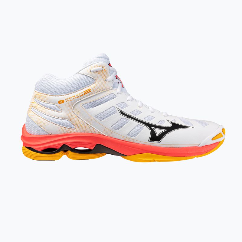 Volleyballschuhe Mizuno Wave Voltage 2 Mid weiß/feurige Koralle 2/Zitrus