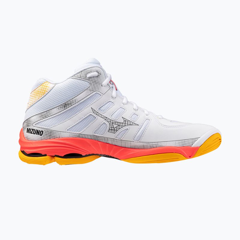 Volleyballschuhe Mizuno Wave Voltage 2 Mid weiß/feurige Koralle 2/Zitrus 2