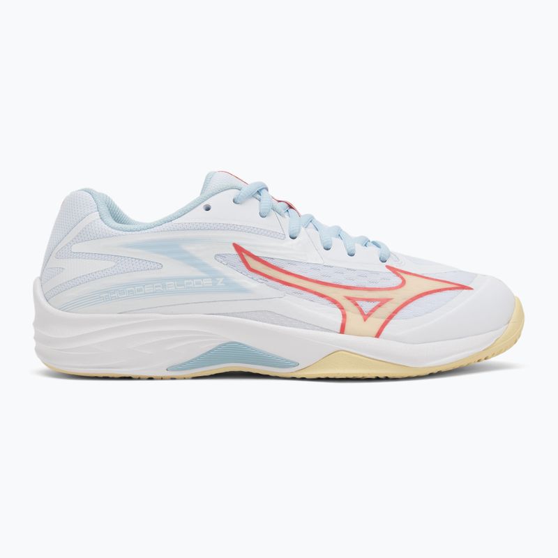 Damen Volleyball Schuhe Mizuno Thunder Blade Z weiß/calypso coral/pale banana 2