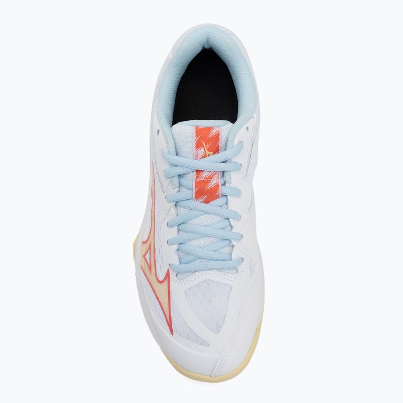 Damen Volleyball Schuhe Mizuno Thunder Blade Z weiß/calypso coral/pale banana 5