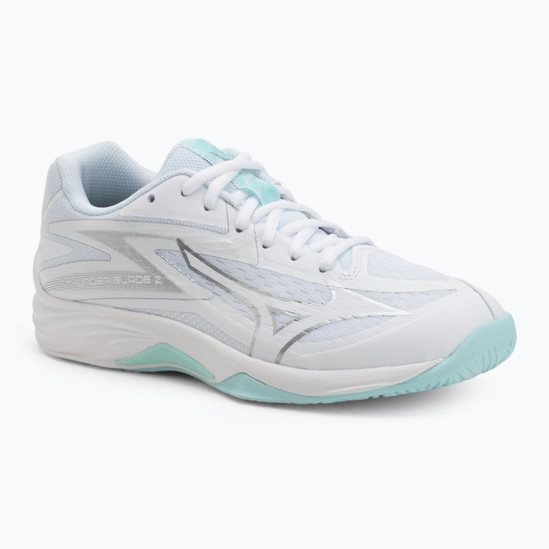 Damen Volleyballschuhe Mizuno Thunder Blade Z weiß/blau tint