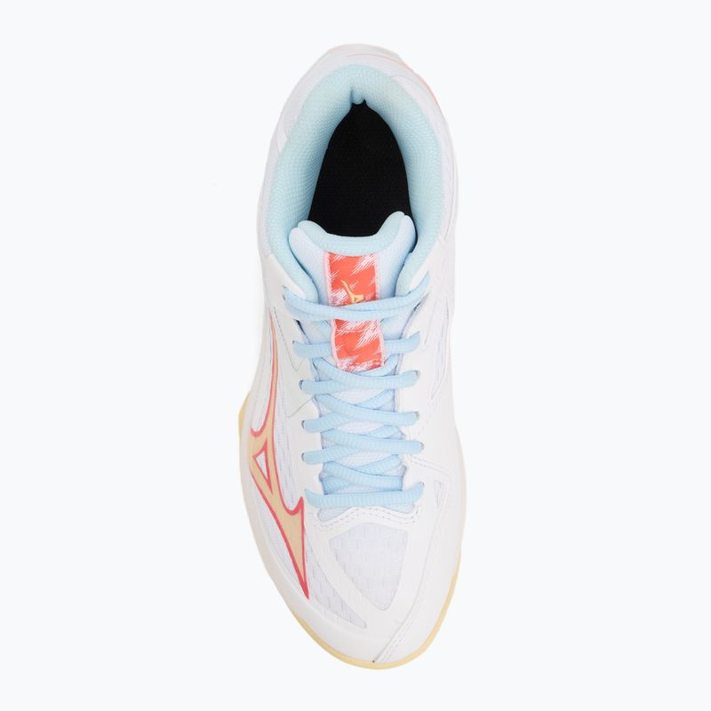 Damen Volleyball Schuhe Mizuno Thunder Blade Z Mid weiß/calypso coral/pale banana 5