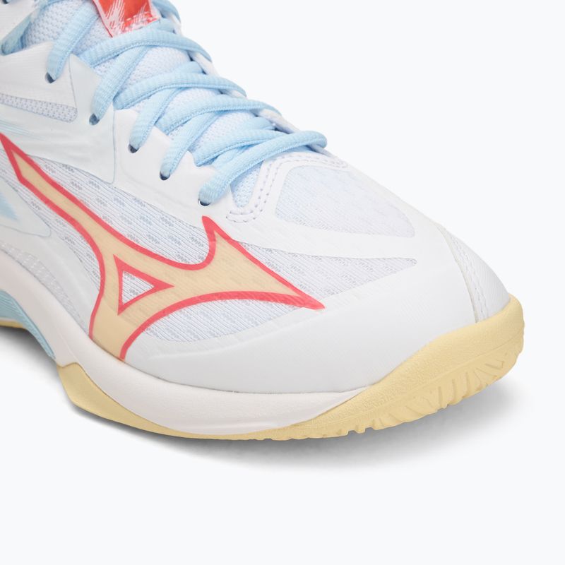 Damen Volleyball Schuhe Mizuno Thunder Blade Z Mid weiß/calypso coral/pale banana 7