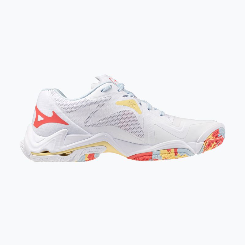 Damen Volleyballschuhe Mizuno Wave Lightning Z8 weiß/calypso coral/pale banana 2