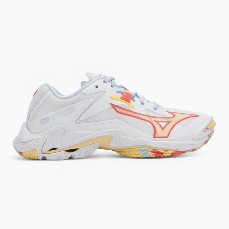 Damen Volleyballschuhe Mizuno Wave Lightning Z8 weiß/calypso coral/pale banana 2
