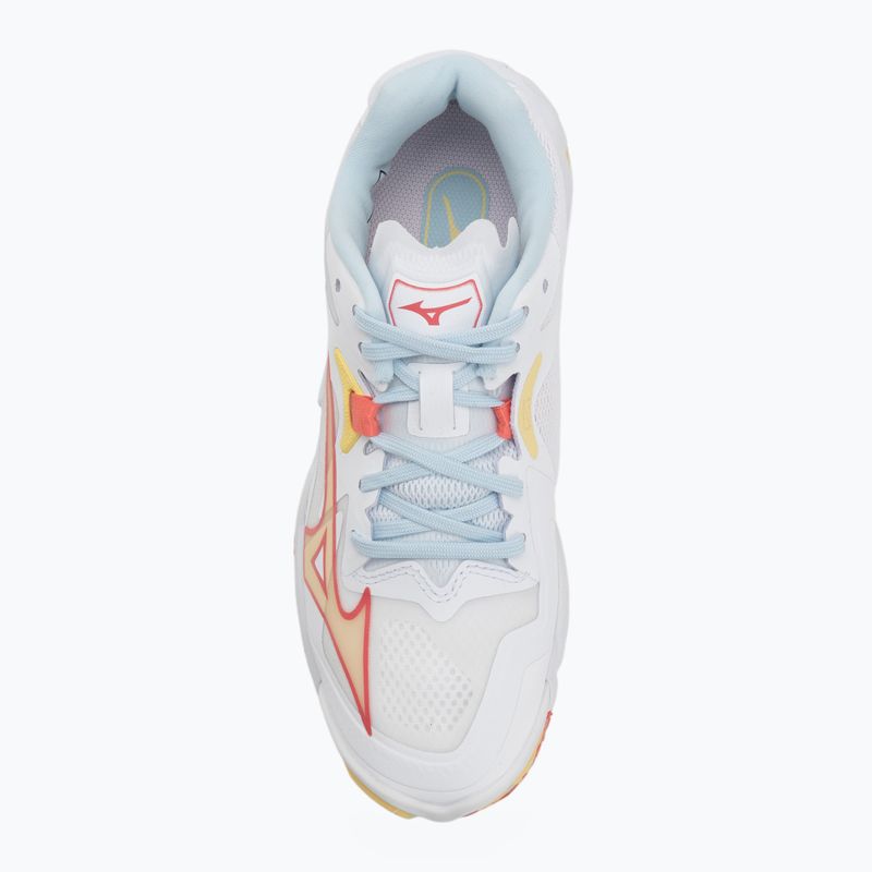 Damen Volleyballschuhe Mizuno Wave Lightning Z8 weiß/calypso coral/pale banana 5