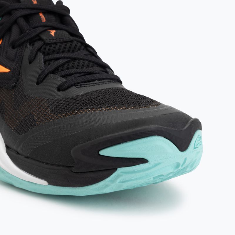Volleyballschuhe Mizuno Wave Momentum Elite black/tangelo/ice green 7