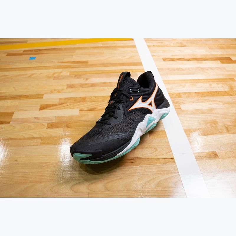 Volleyballschuhe Mizuno Wave Momentum Elite black/tangelo/ice green 8