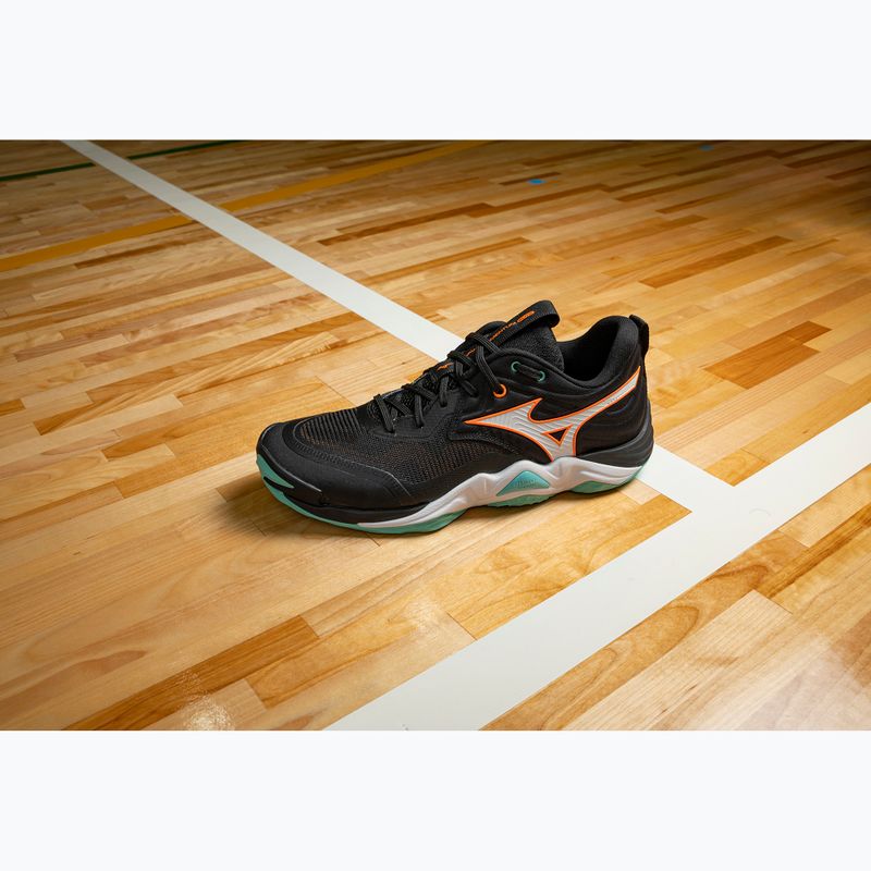 Volleyballschuhe Mizuno Wave Momentum Elite black/tangelo/ice green 9