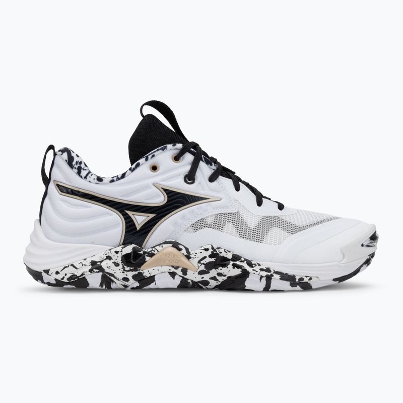 Volleyballschuhe Mizuno Wave Momentum Elite white/black/gold 2